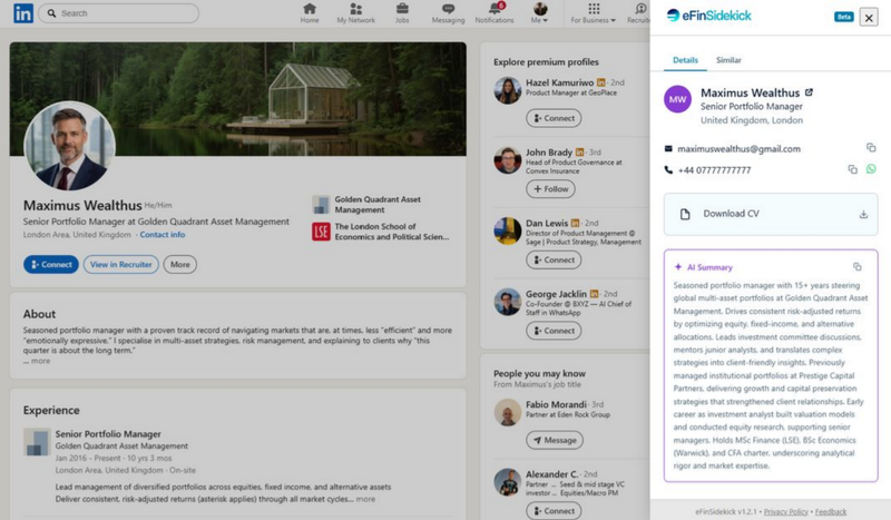 eFinSidekick workflow